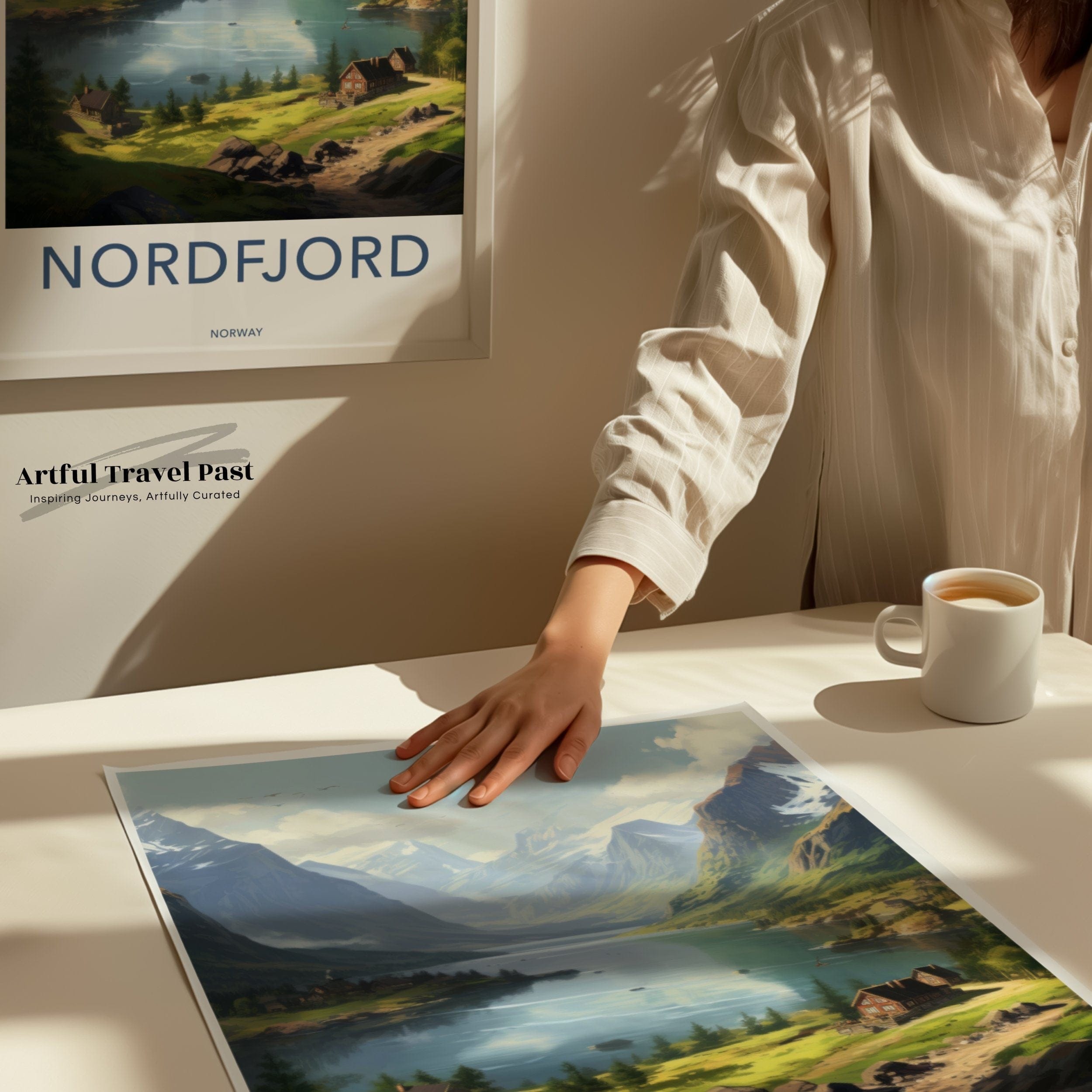 Nordfjord Poster | Tranquil Nordic Landscape | Norway Wall Art