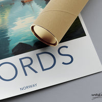 Norway Fjords Poster | Nordic Nature | Norway Wall Art