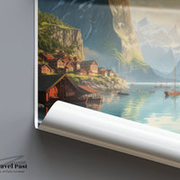 Norway Fjords Poster | Nordic Nature | Norway Wall Art
