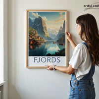 Norway Fjords Poster | Nordic Nature | Norway Wall Art