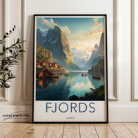 Norway Fjords Poster | Nordic Nature | Norway Wall Art