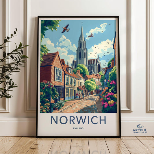 Norwich Poster - England Wall Art