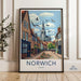 Norwich Poster | England Wall Art | UK Decor