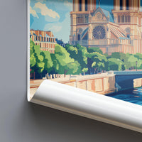 Notre Dame Cathedral Poster | France Wall Art
