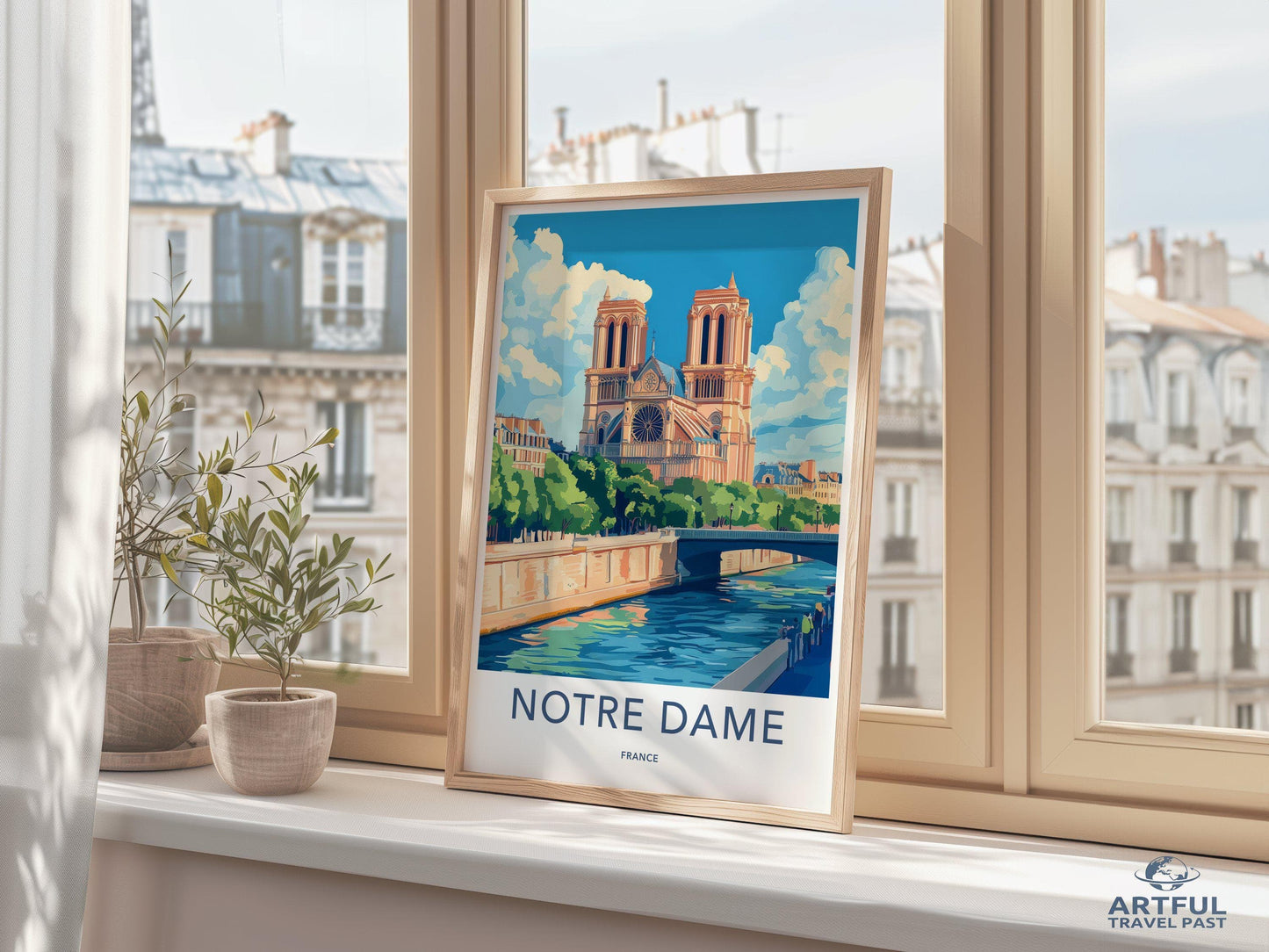 Notre Dame Cathedral Poster | France Wall Art