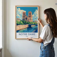 Notre Dame Cathedral Poster | France Wall Art