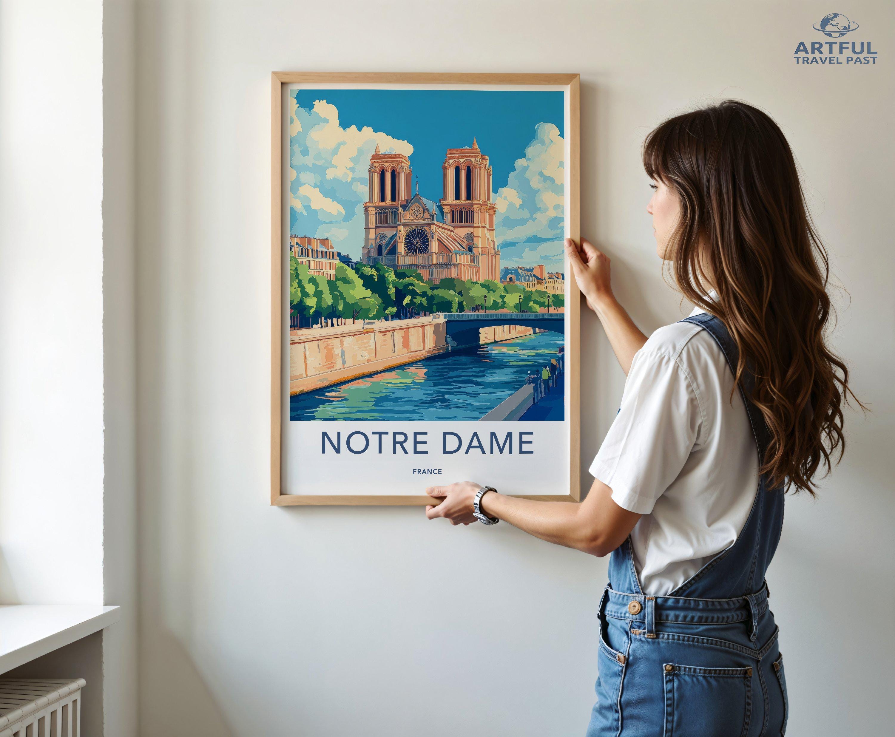 Notre Dame Cathedral Poster | France Wall Art