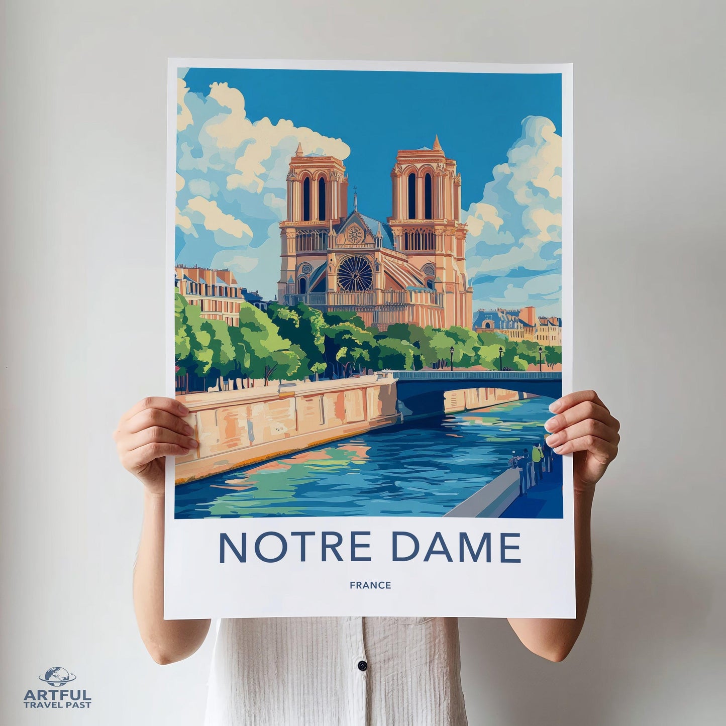 Notre Dame Cathedral Poster | France Wall Art