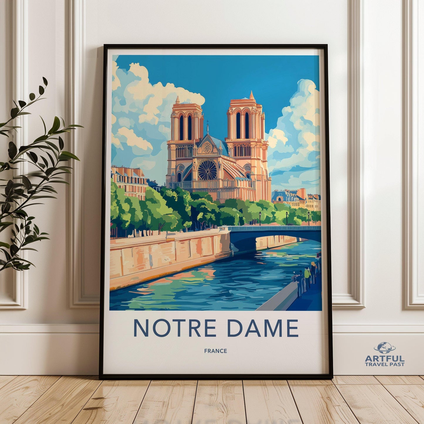 Notre Dame Cathedral Poster | France Wall Art