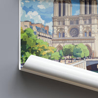 Notre Dame Cathedral Poster | France Wall Art | Europe Decor