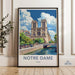 Notre Dame Cathedral Poster | France Wall Art | Europe Decor