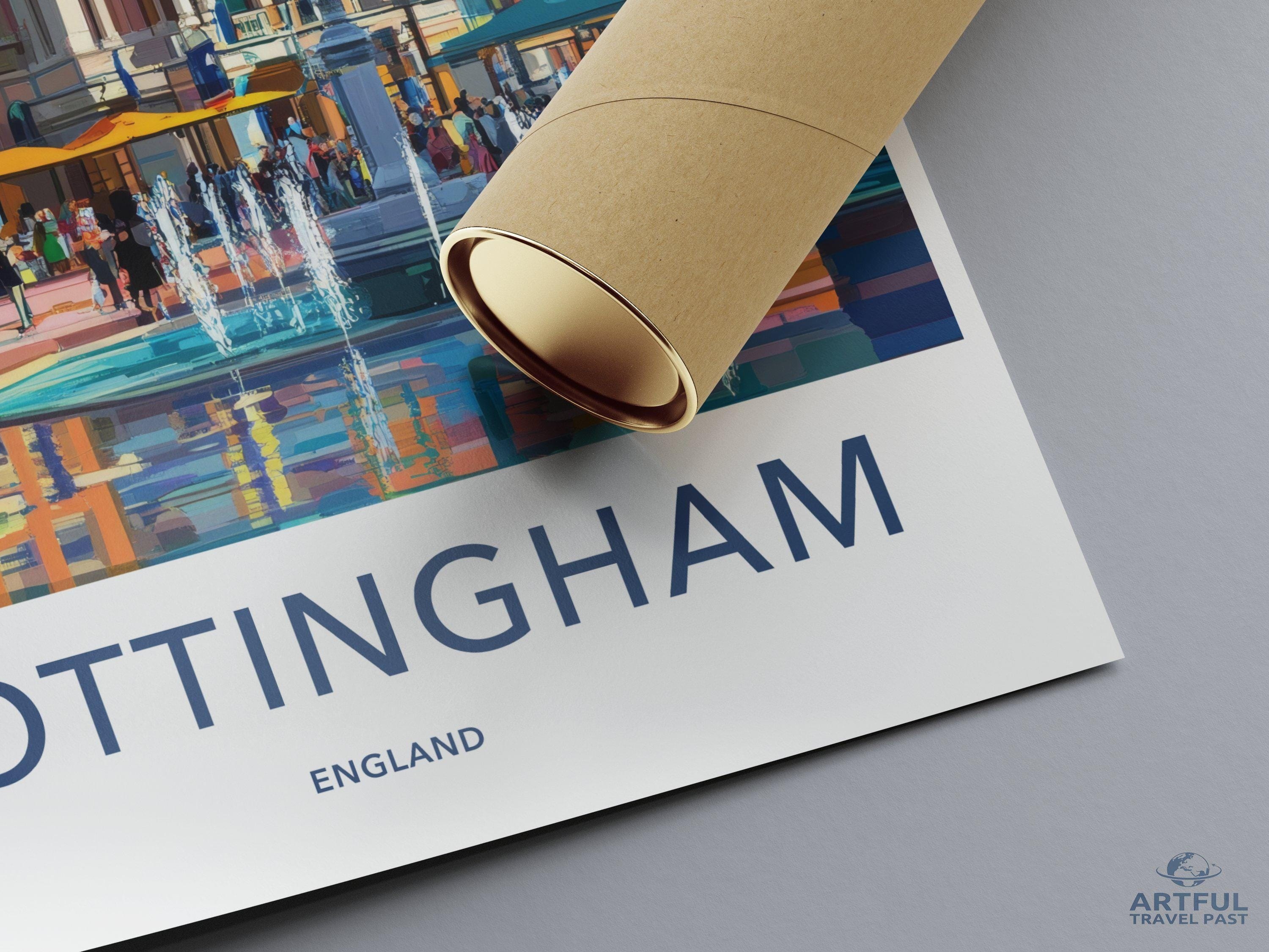 Nottingham Poster - England Wall Art