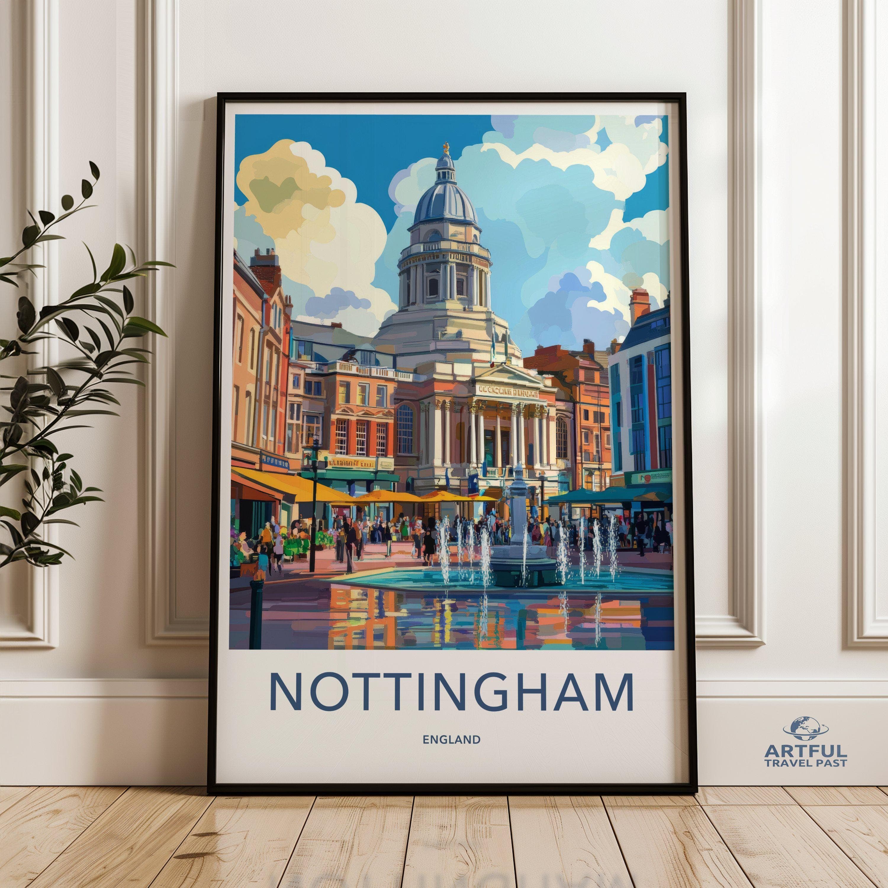Nottingham Poster - England Wall Art