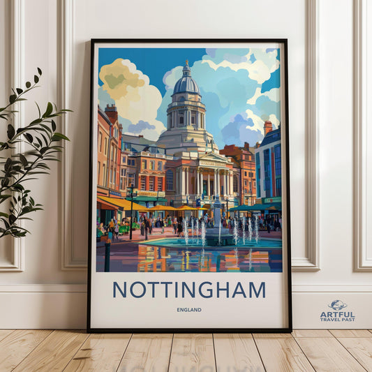 Nottingham Poster - England Wall Art