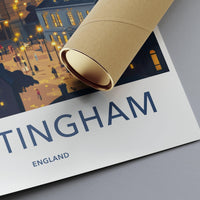 Nottingham Poster | England Wall Art | UK Decor