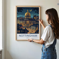 Nottingham Poster | England Wall Art | UK Decor