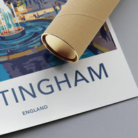 Nottingham Poster | England Wall Art | UK Decor