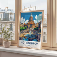 Nottingham Poster | England Wall Art | UK Decor