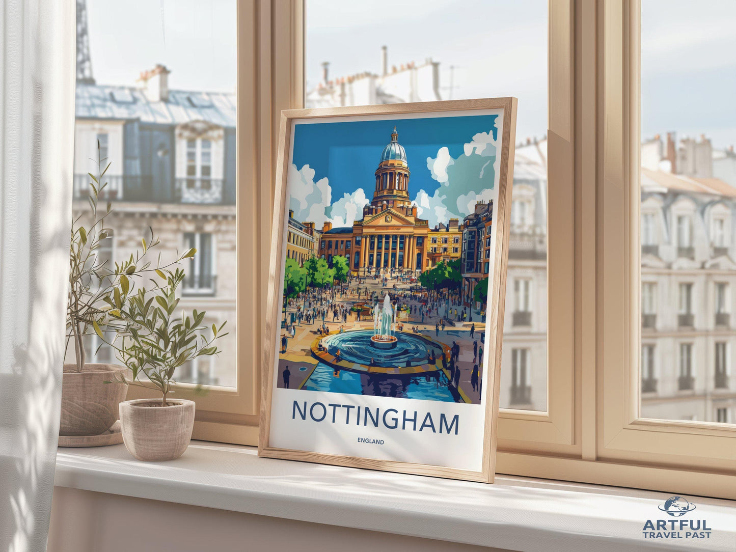 Nottingham Poster | England Wall Art | UK Decor