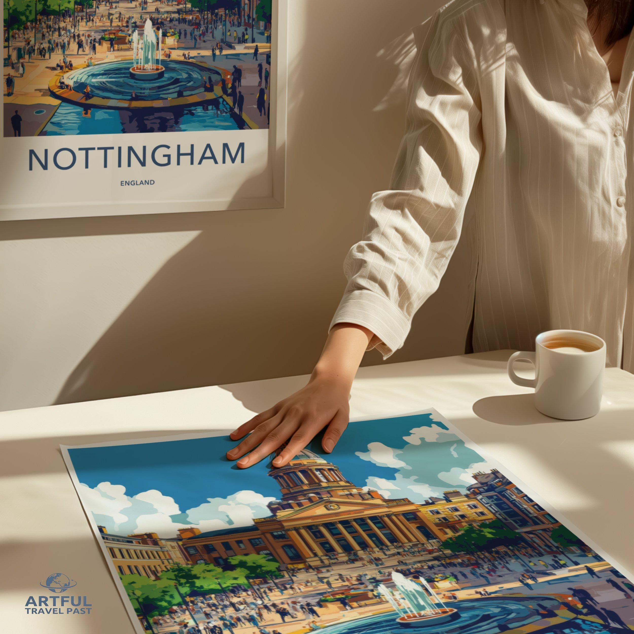 Nottingham Poster | England Wall Art | UK Decor