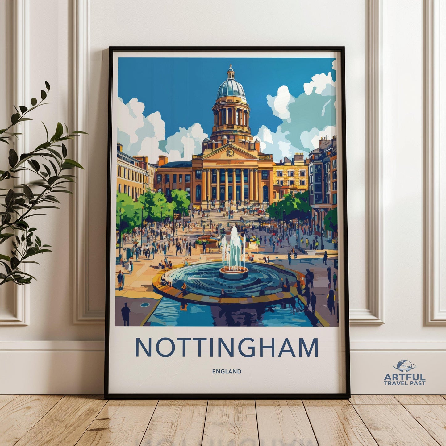 Nottingham Poster | England Wall Art | UK Decor