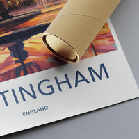 Nottingham Poster | England Wall Art | UK Decor
