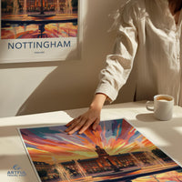 Nottingham Poster | England Wall Art | UK Decor