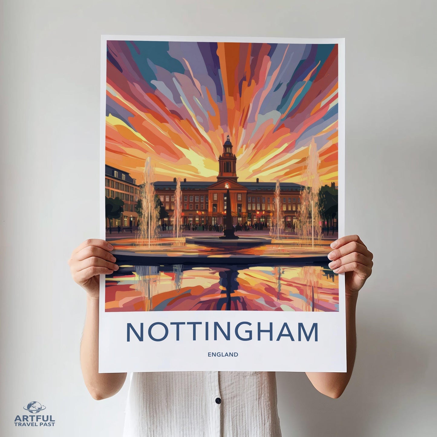 Nottingham Poster | England Wall Art | UK Decor