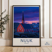 Nuuk Poster | Greenland Wall Art | Arctic Decor