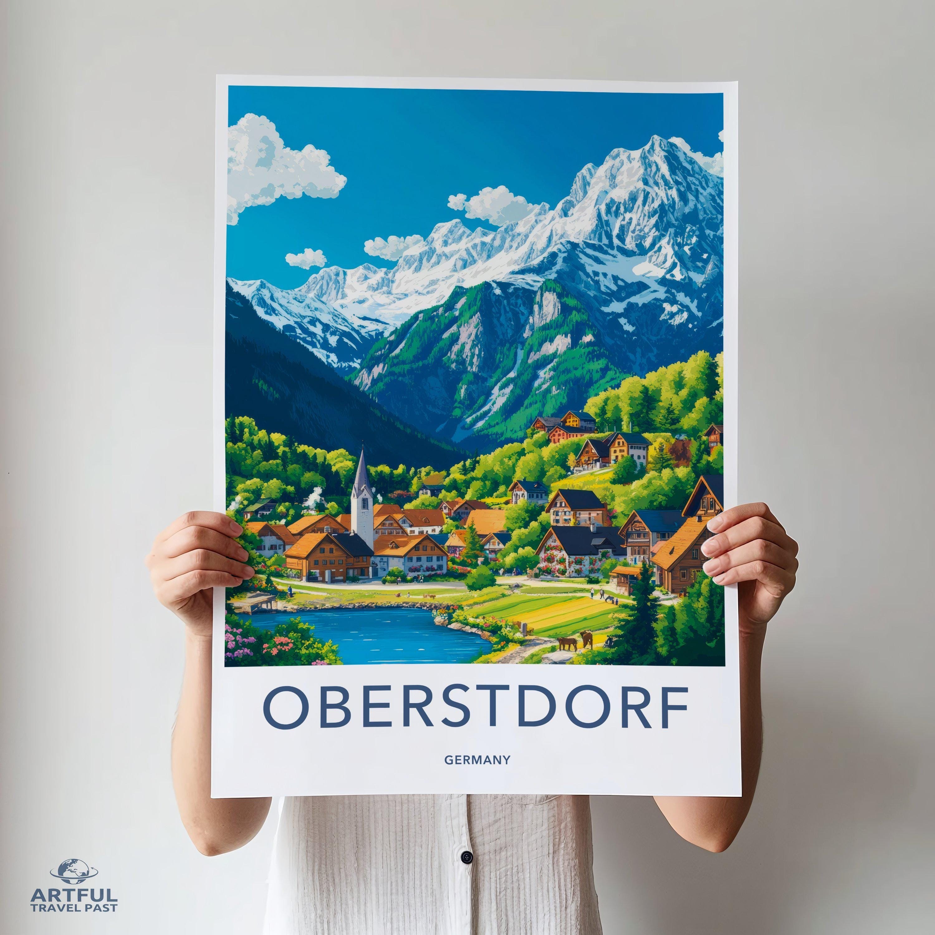 Oberstdorf Poster | Germany Wall Art | Bavaria Decor