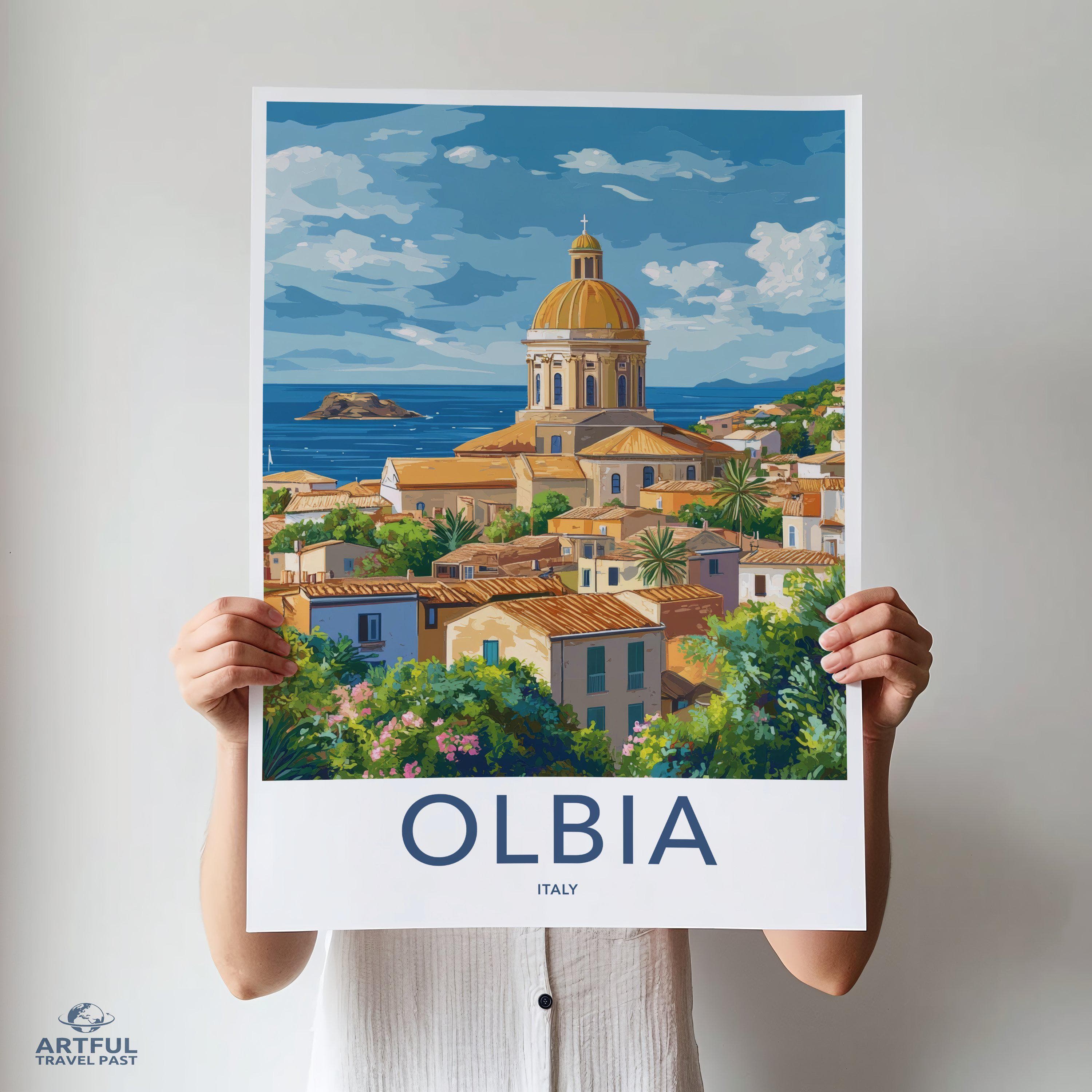 Olbia Poster | Italy Wall Art | Europe Decor