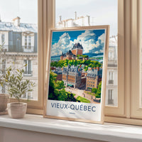 Old Quebec Poster | Canada Wall Art | Canada Decor
