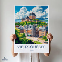 Old Quebec Poster | Canada Wall Art | Canada Decor