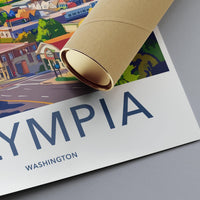 Olympia Poster | Washington Wall Art | America Decor
