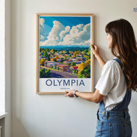 Olympia Poster | Washington Wall Art | America Decor