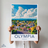 Olympia Poster | Washington Wall Art | America Decor