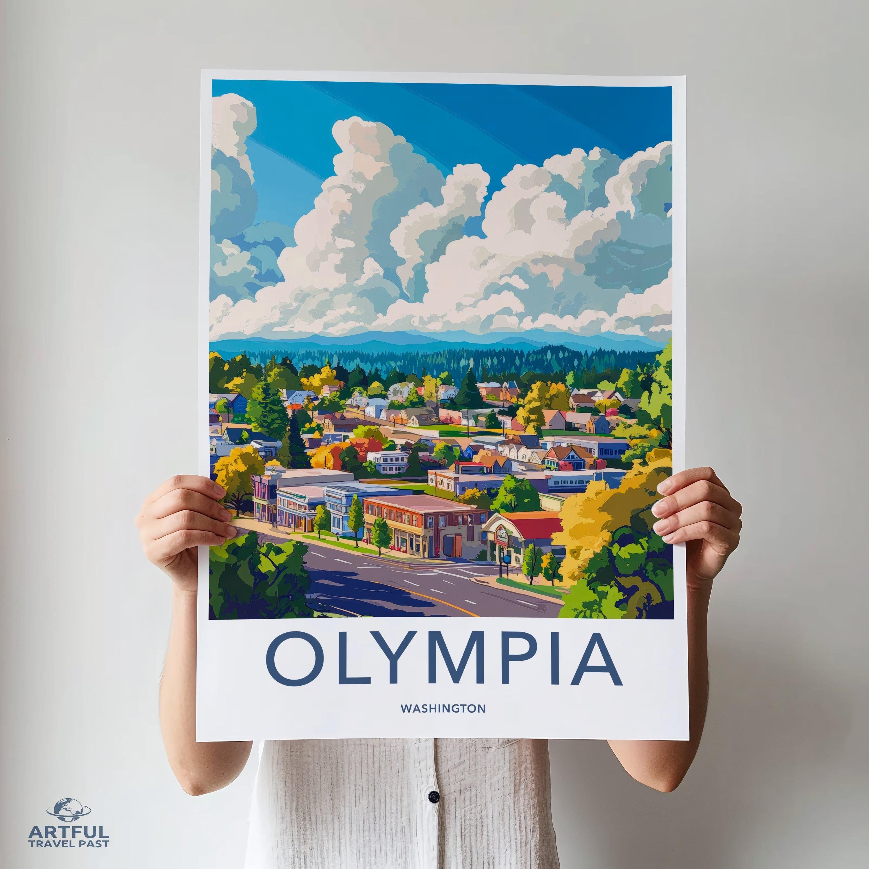 Olympia Poster | Washington Wall Art | America Decor