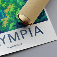 Olympia Poster | Washington Wall Art | America Decor