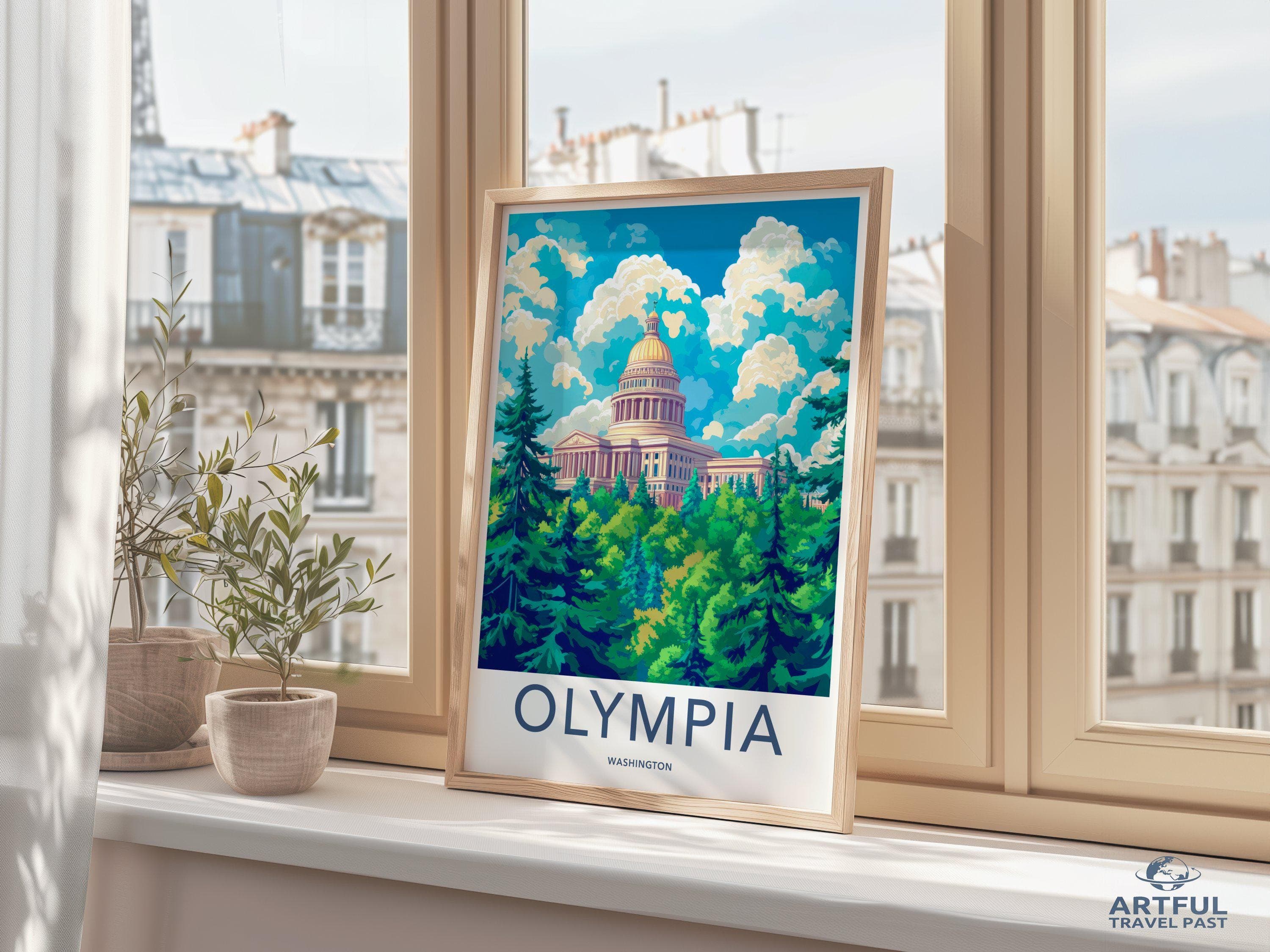 Olympia Poster | Washington Wall Art | America Decor