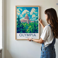 Olympia Poster | Washington Wall Art | America Decor