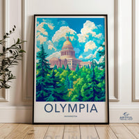 Olympia Poster | Washington Wall Art | America Decor