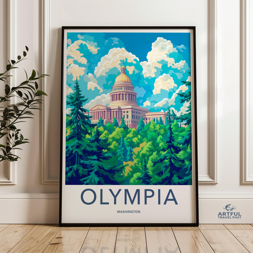 Olympia Poster | Washington Wall Art | America Decor