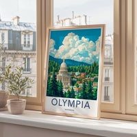 Olympia Poster | Washington Wall Art | America Decor