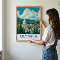 Olympia Poster | Washington Wall Art | America Decor