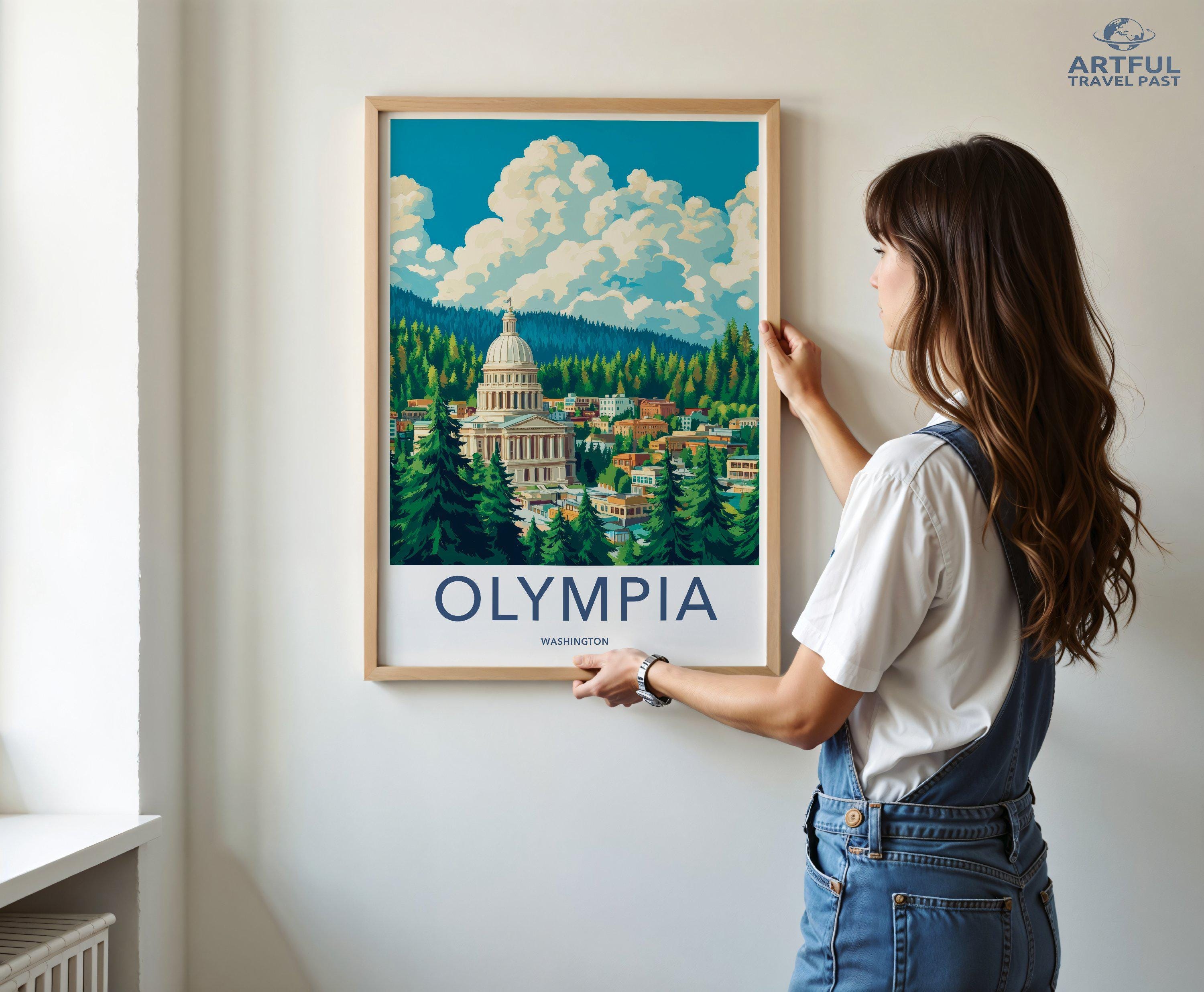 Olympia Poster | Washington Wall Art | America Decor