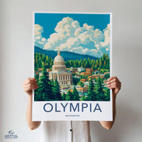 Olympia Poster | Washington Wall Art | America Decor