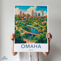 Omaha Poster - Nebraska Wall Art