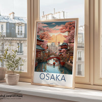 Osaka Poster | Cherry Blossom | Japan Wall Art