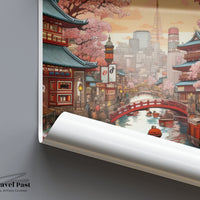Osaka Poster | Cherry Blossom | Japan Wall Art