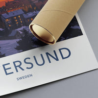 Östersund Poster | Sweden Wall Art | Scandinavia Decor